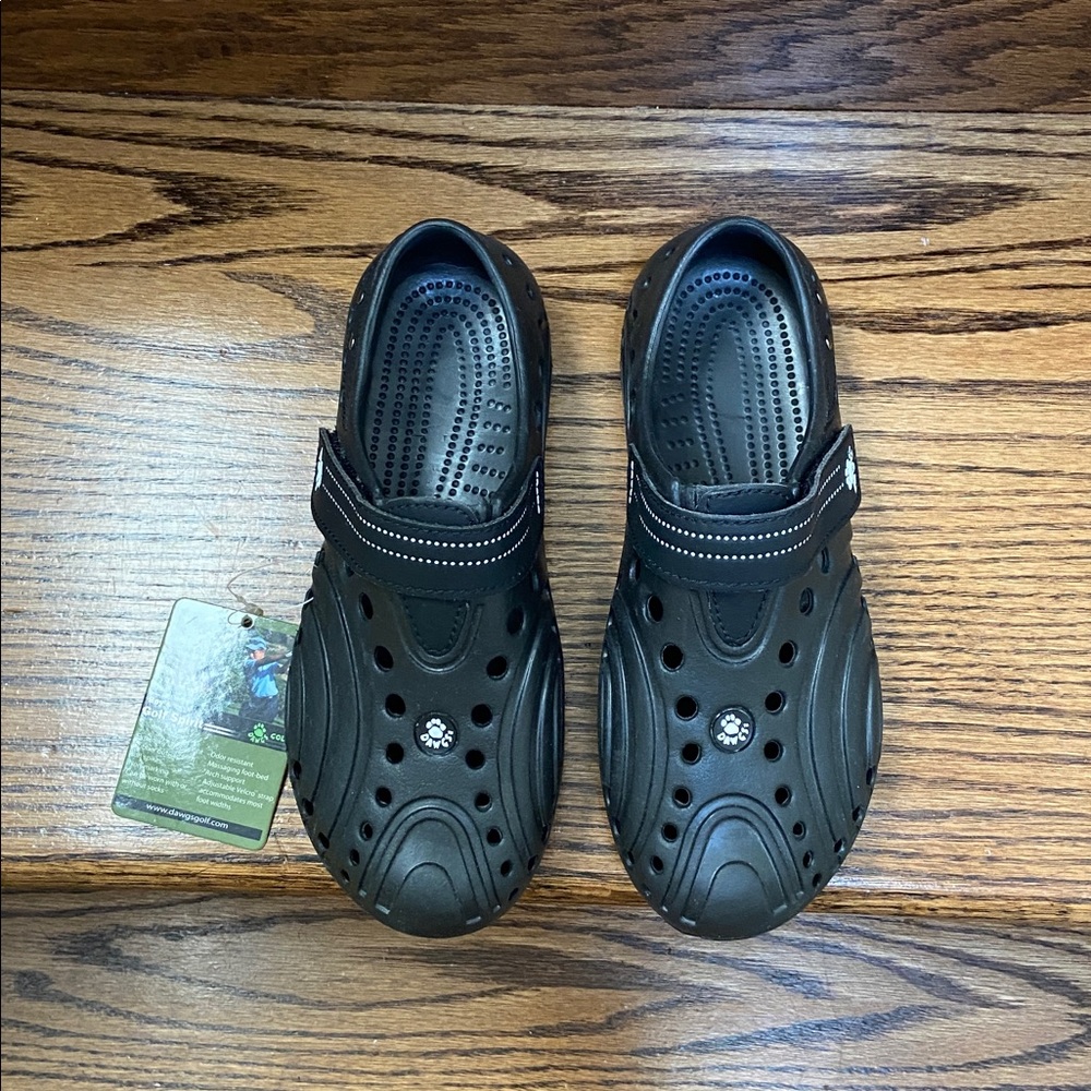 NWT Dawgs Black Golf Spirit Clogs